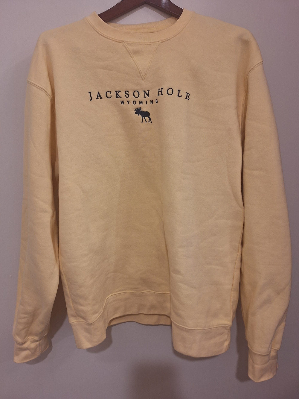Big Cotton Jackson Hole Wyoming Yellow Crewneck Sweatshirt
